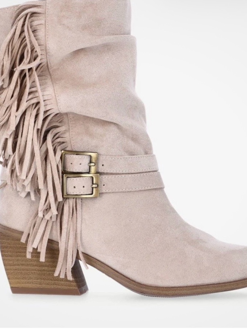 New Steve Madden NYC Women’s size 11 Tan Sand Fringe Faux Leather Suede Boots